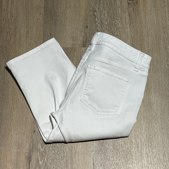 Talbots Flawless Pedal Pusher White Denim Capris Crop Pants Size 2P EUC - Picture 1 of 8